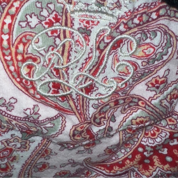 Lauren Ralph Lauren Floral Paisley Print Cotton 2 Piece Comfy Sleep Pajama Set - Picture 13 of 14